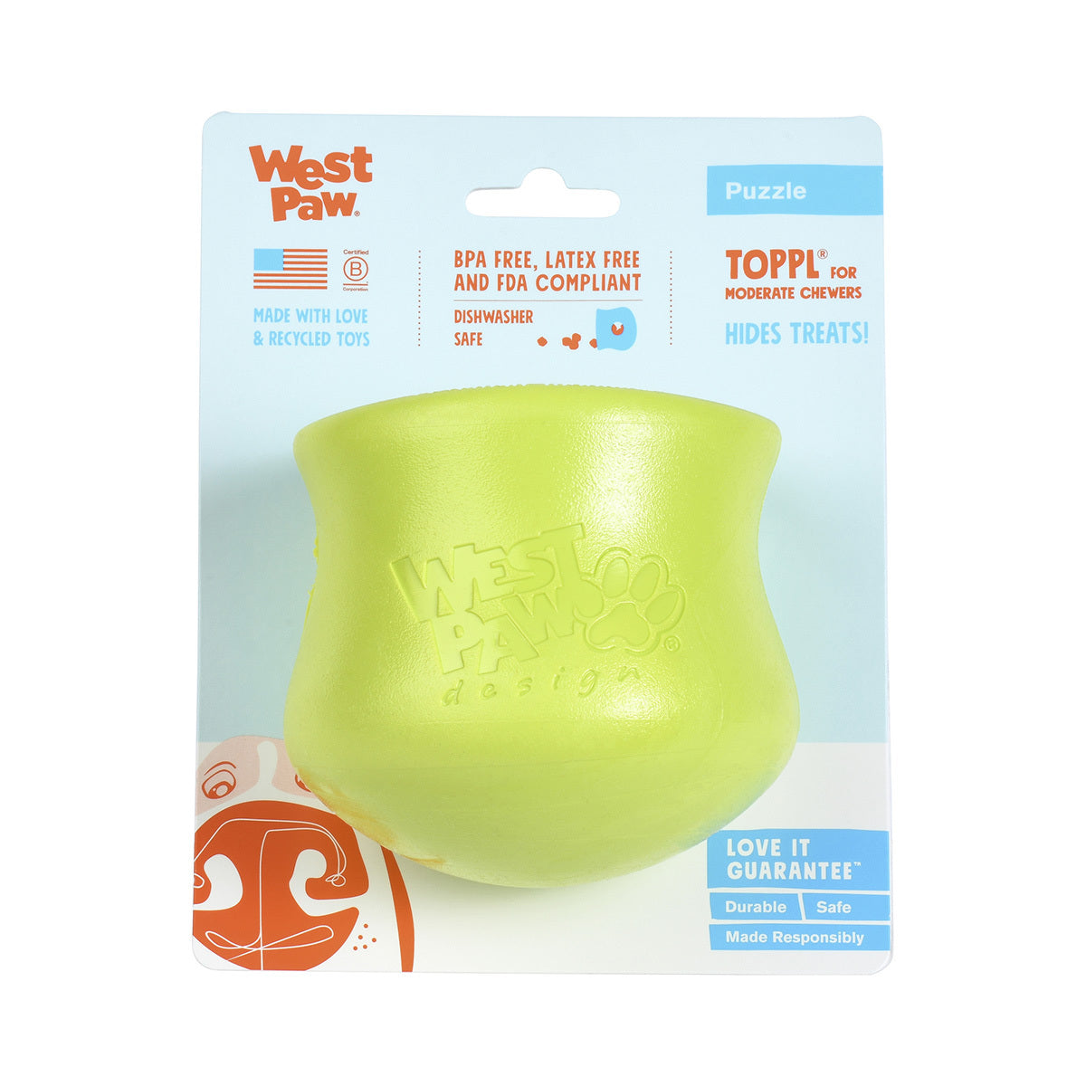 West Paw Toppl Treat Dispensing Dog Toy & Bowl