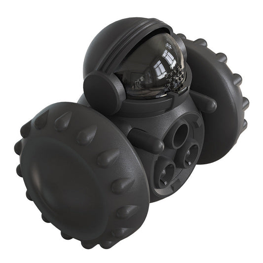 Vibe Geeks Pet Food Dispenser Tumbler Dog Treat Toy - Black