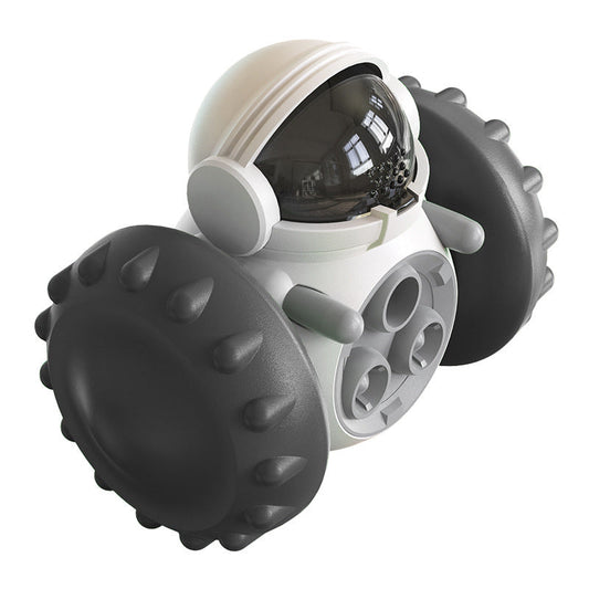 Vibe Geeks Pet Food Dispenser Tumbler Dog Treat Toy - White