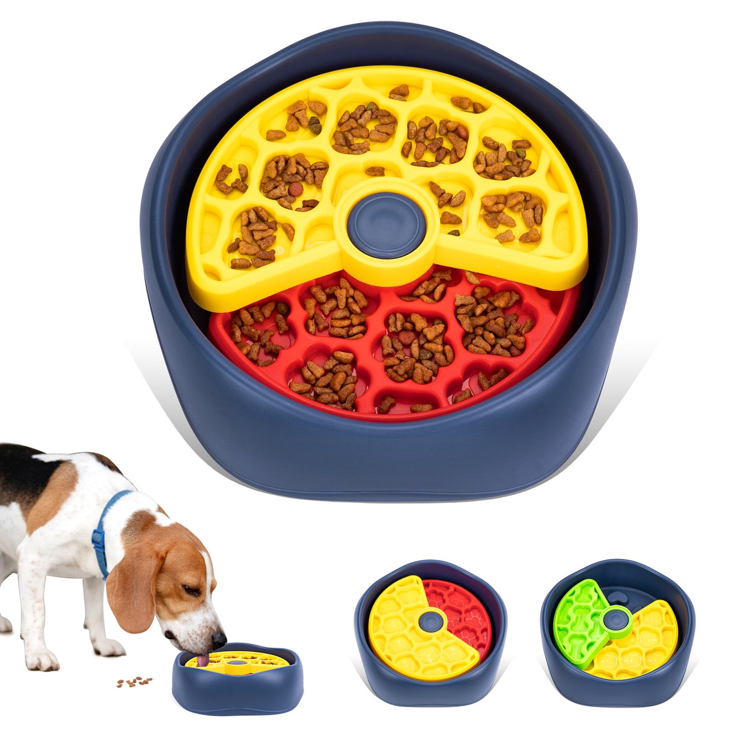 Interactive Dog Puzzle Feeder Bowl - Slow Eating & Mental Stimulation Toy for Small Medium Breeds
