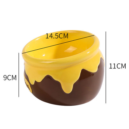 Premium Elevated Pet Bowl with Ergonomic 15° Tilt & Large Capacity - Honeypot