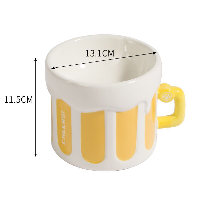 Premium Elevated Pet Bowl with Ergonomic 15°  Tilt & Large Capacity - Beer Bowl