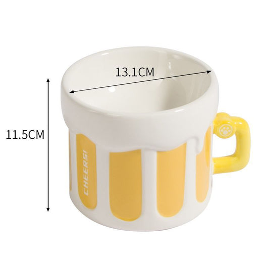 Premium Elevated Pet Bowl with Ergonomic 15°  Tilt & Large Capacity - Beer Bowl