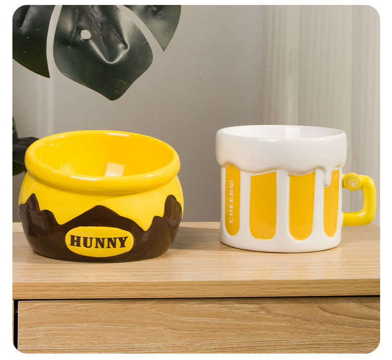 Premium Elevated Pet Bowl with Ergonomic 15°  Tilt & Large Capacity - Beer Bowl