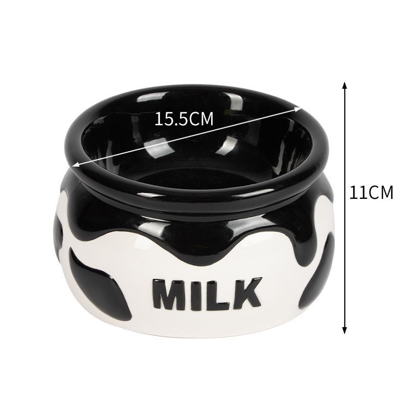 Premium Elevated Pet Bowl with Ergonomic 15° Tilt & Large Capacity - Milk bowl